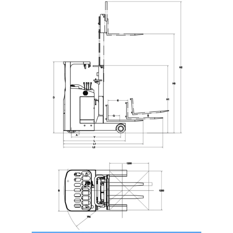 2t Large Reach Electric Forklift